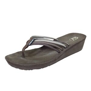 Teva Mush Adapto Wedge Ola 2 Womens Wedge Sandals Size 9 Casual Brown Multi